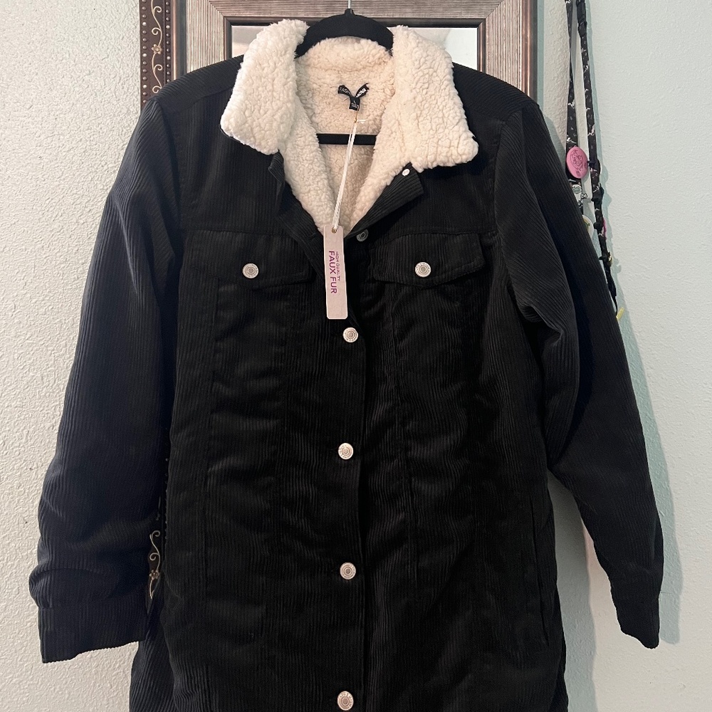 Faux fur lined jacket